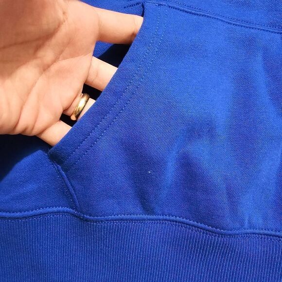 Polo Ralph Lauren Varsity Logo Hoodie Blue Orange Youth Medium M Cotton Blend LE - Picture 4 of 9